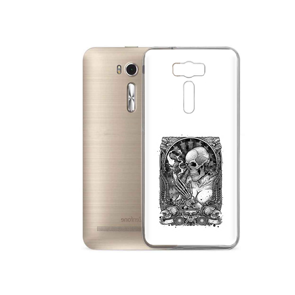 

Чехол MyPads Tocco для Asus ZenFone 2 Laser (ZE500KL) девушка скелет, Прозрачный, Tocco
