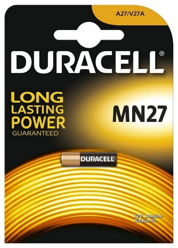 Батарейка Duracell Mn27 Bl-1, 12v Для Брелока Сигнализации DURACELL арт. 5007388