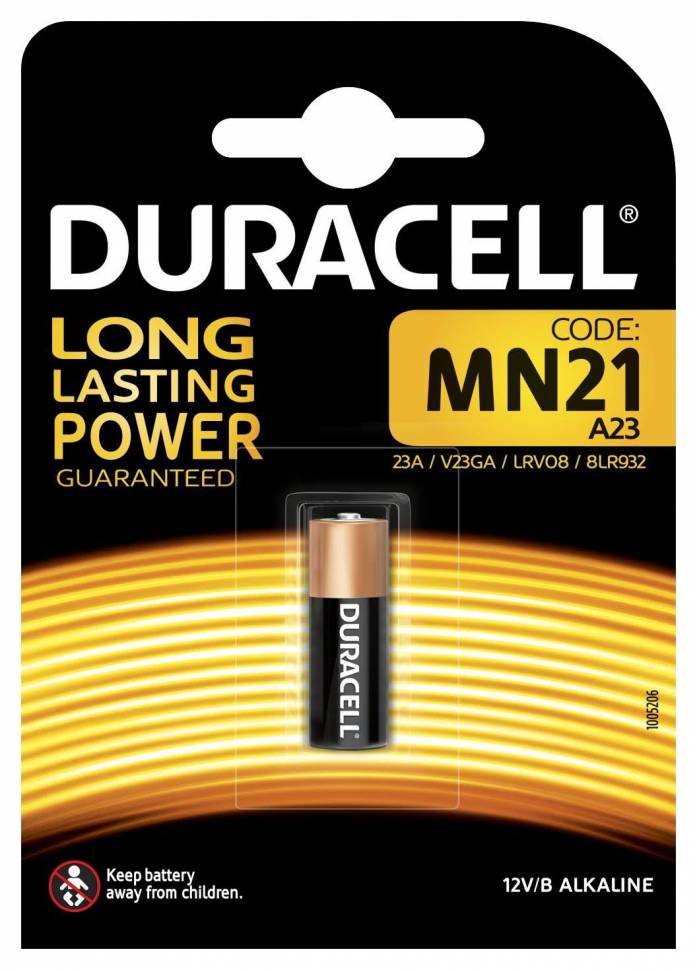 Батарейка Duracell Mn21 Bl-1, 12v Для Брелока Сигнализации DURACELL арт. 5006691