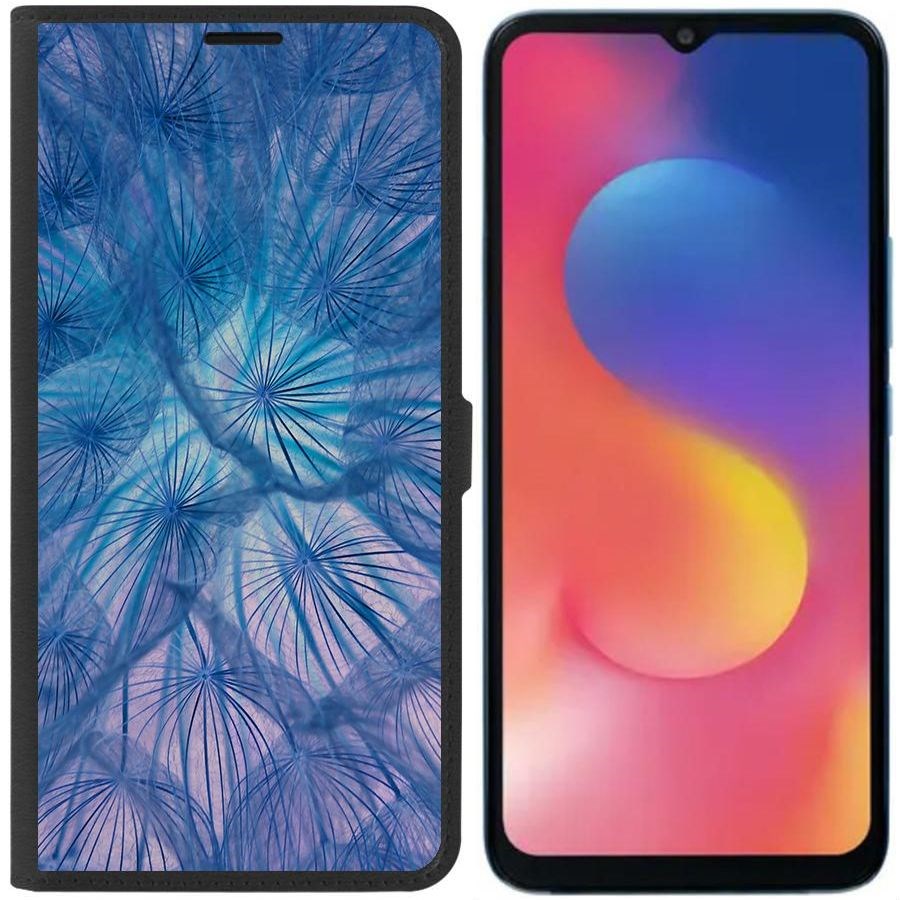 

Чехол-книжка Eco для Infinix Hot 20i Синий одуванчик (черный)