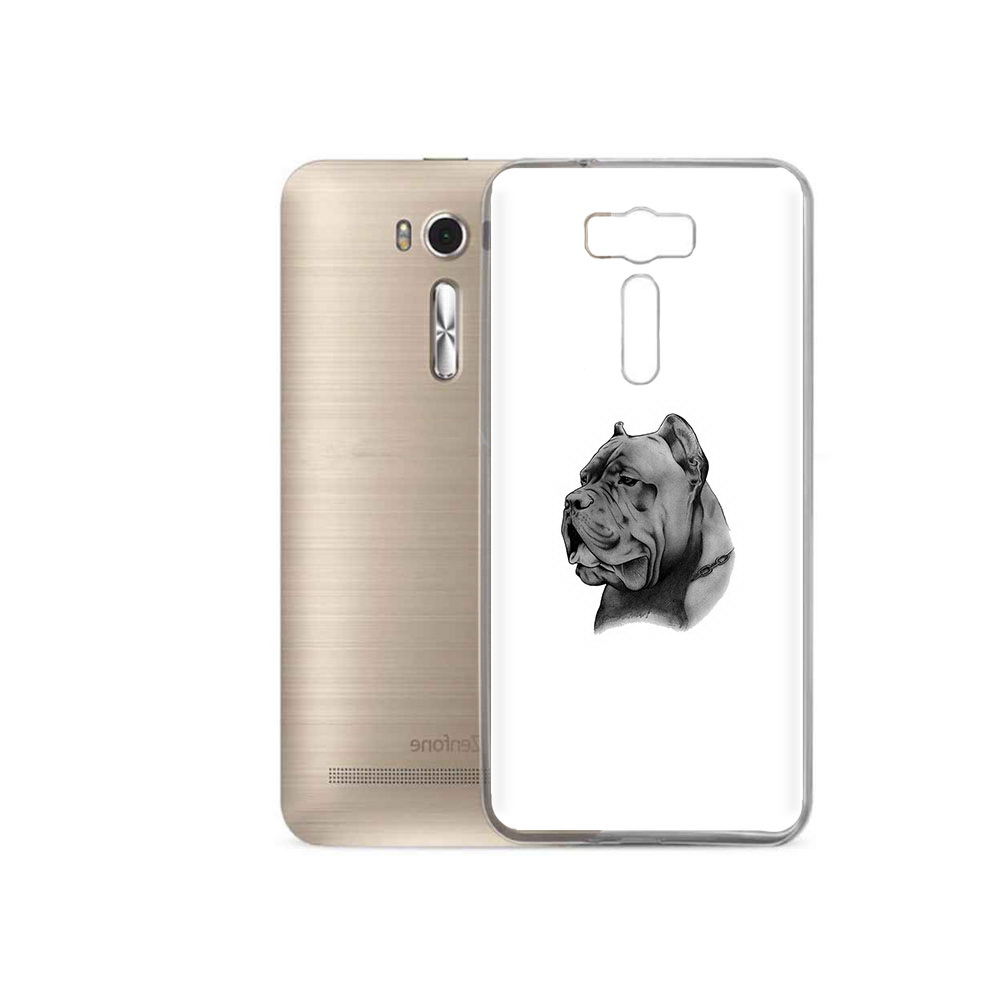 

Чехол MyPads Tocco для Asus ZenFone 2 Laser (ZE500KL) грозный бульдог, Прозрачный, Tocco