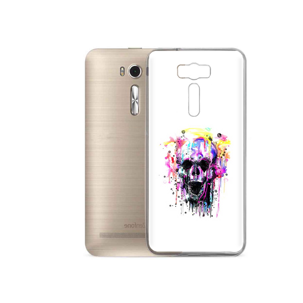 

Чехол MyPads Tocco для Asus ZenFone 2 Laser (ZE500KL) граффити череп, Прозрачный, Tocco