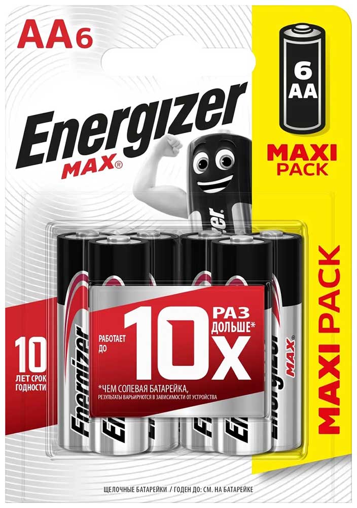 

Батарейка Aa/Lr06 (Пальчик) "Max" (К-Т 6 Шт) Energizer арт. E301533803
