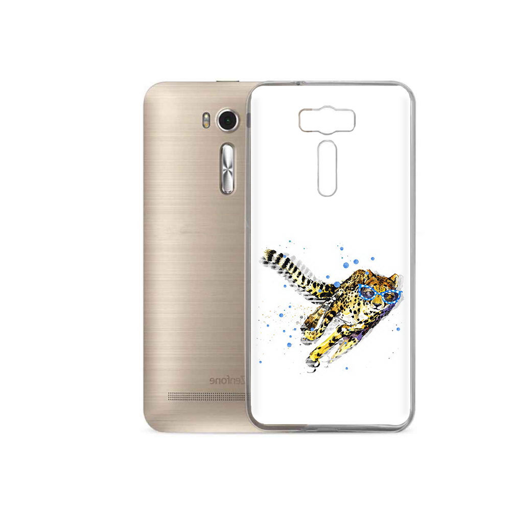 

Чехол MyPads Tocco для Asus ZenFone 2 Laser (ZE500KL) гепард в очках, Прозрачный, Tocco