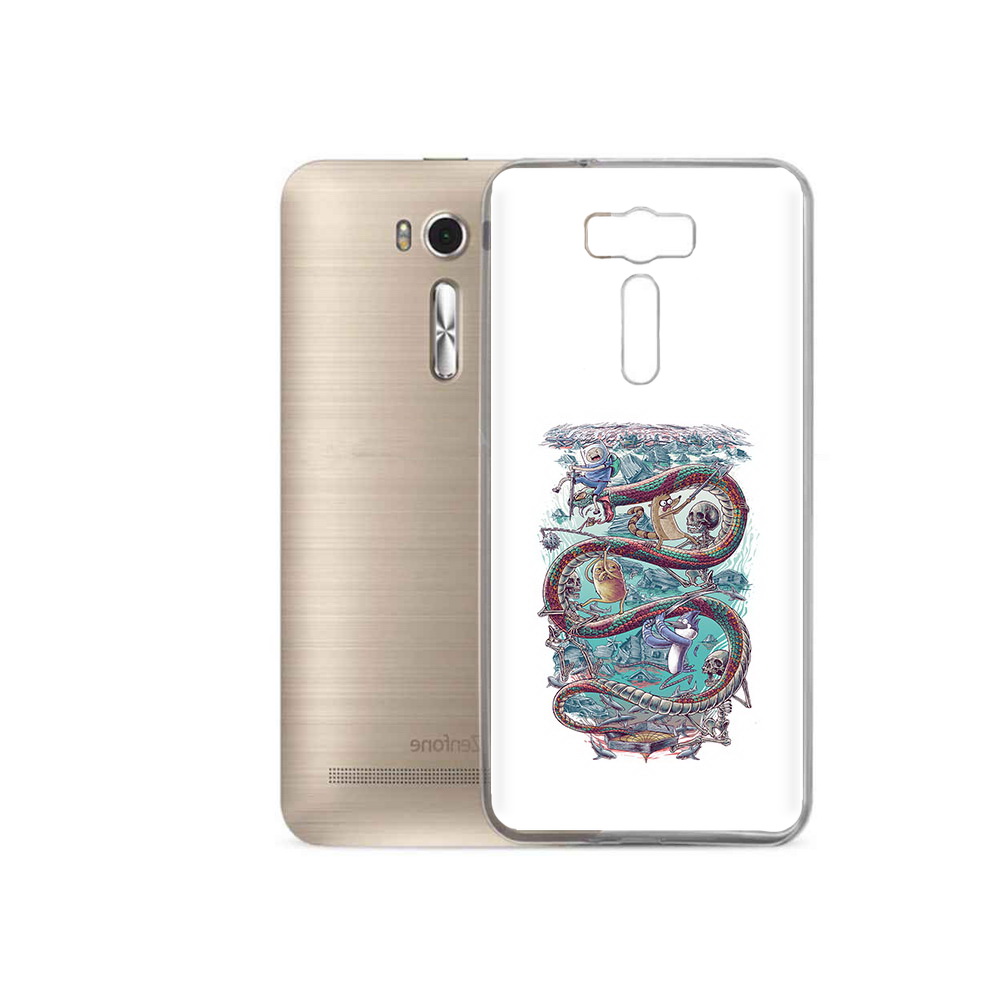 

Чехол MyPads Tocco для Asus ZenFone 2 Laser (ZE500KL) время приключений страшилка, Прозрачный, Tocco