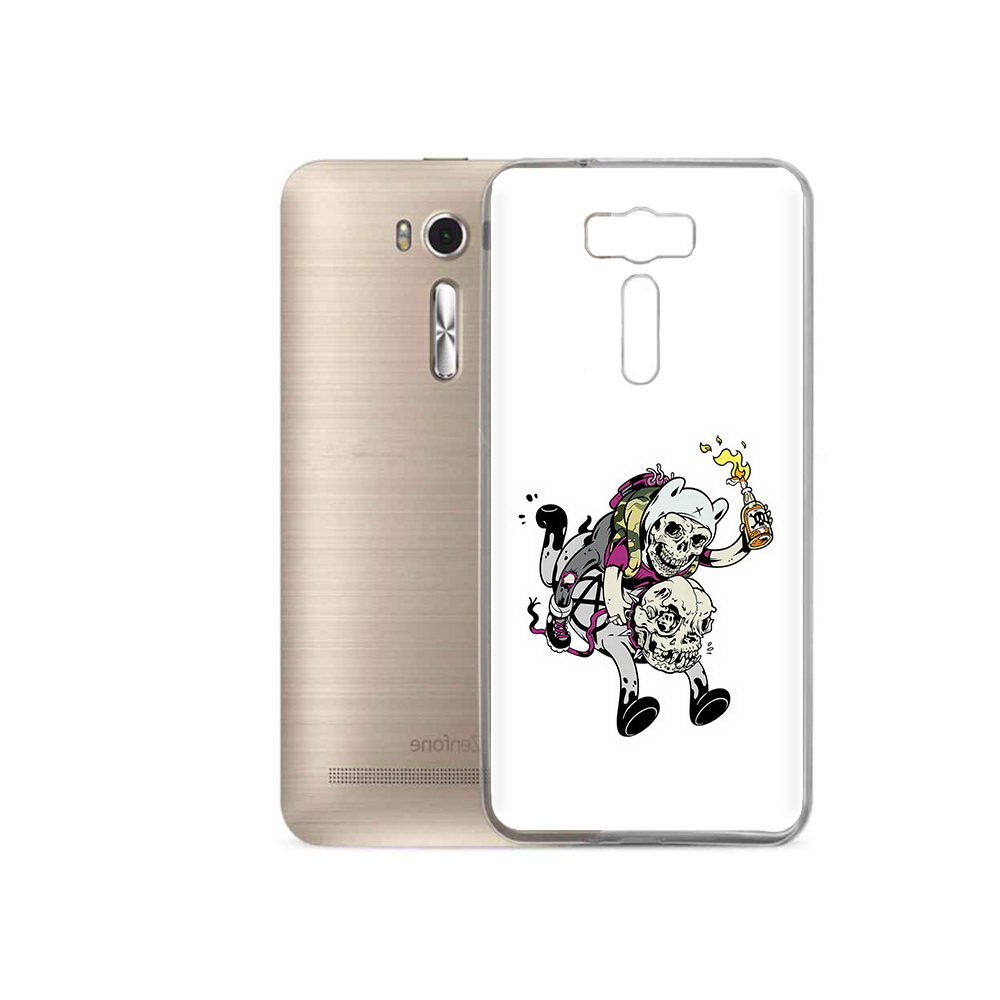 

Чехол MyPads Tocco для Asus ZenFone 2 Laser (ZE500KL) время приключений скелеты, Прозрачный, Tocco