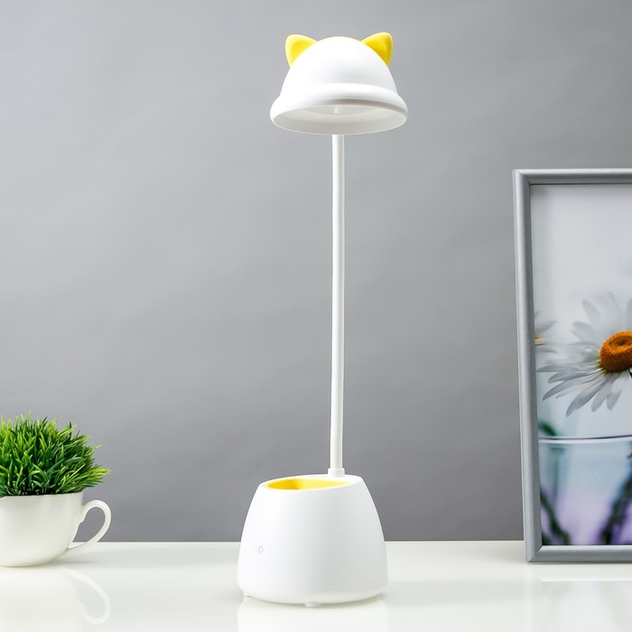 

Настольная лампа сенсорная 16755/1 LED 2Вт 6000К USB АКБ белый 13х10х47 см