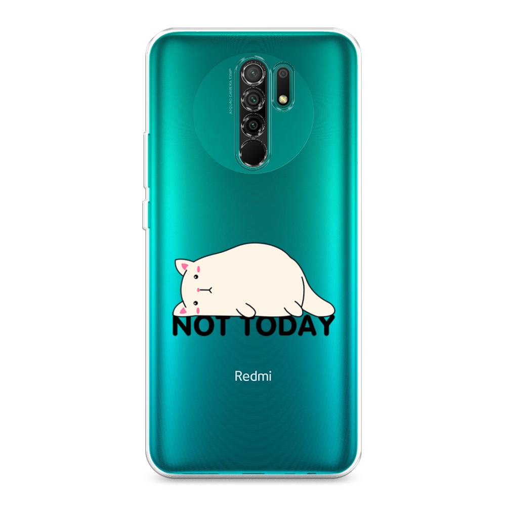 

Чехол на Xiaomi Redmi 9 "Cat not today", Белый;розовый;черный, 38350-1