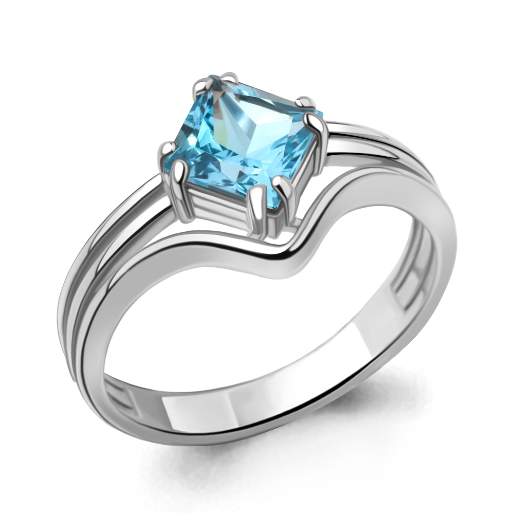 

Кольцо из серебра с топазом Aquamarine Aquamarine 6960605_925_р р. 16, 6960605_925_р