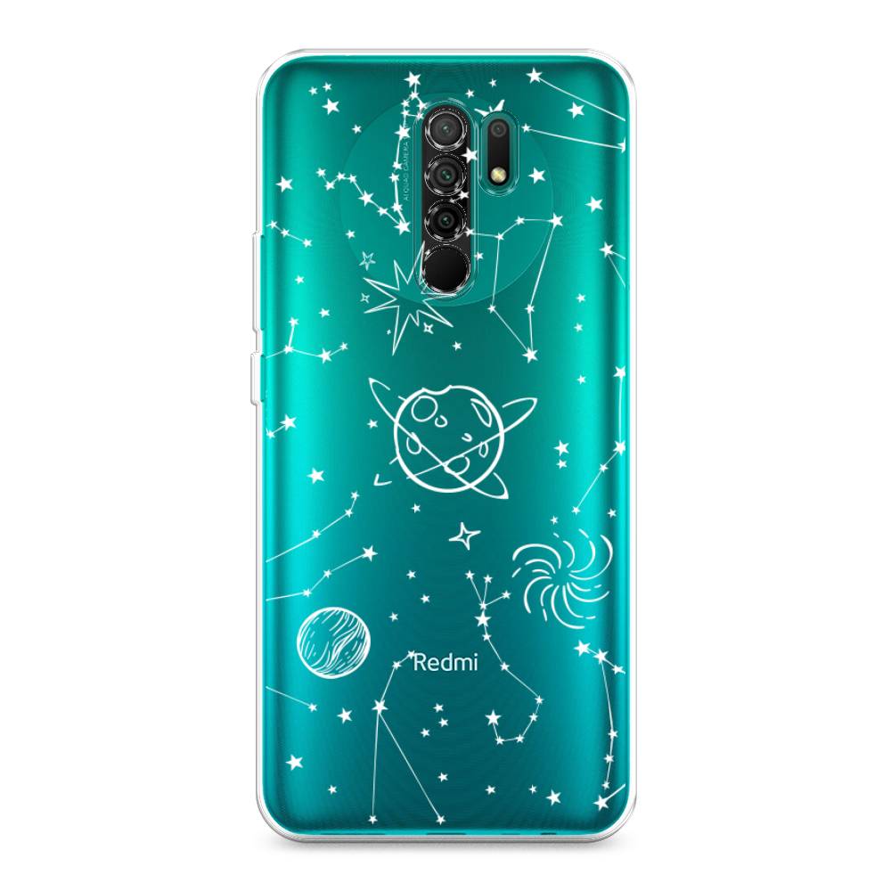 

Чехол на Xiaomi Redmi 9 "Планеты в космосе", Белый, 38350-2