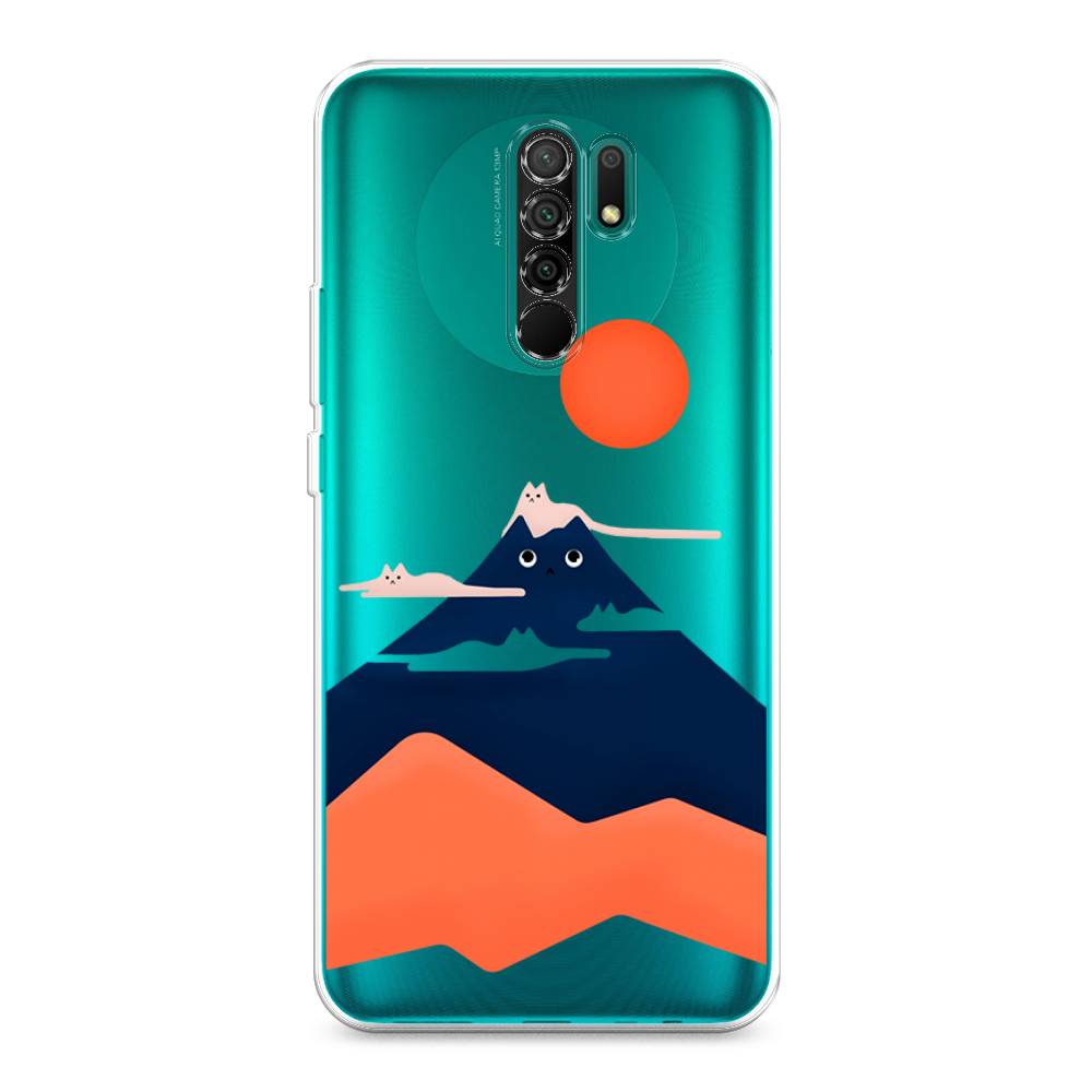 

Чехол на Xiaomi Redmi 9 "Кот-гора", Черный;оранжевый, 38350-4