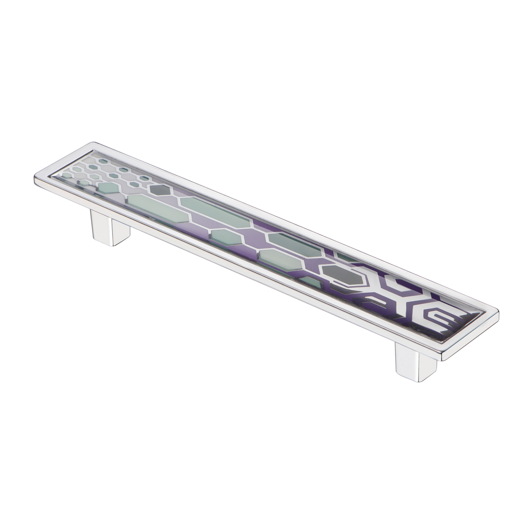 

Ручка-скоба Kerron JEWEL KA1-128JW21P-CR 128 мм полимер хром, Серебристый, JEWEL