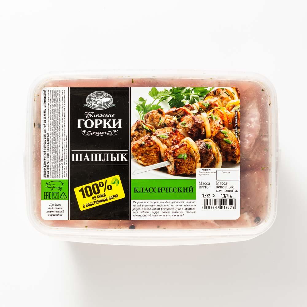 

Шашлык Ближние Горки Классический, свиной, охлаждённый, 1,8-1,9 кг