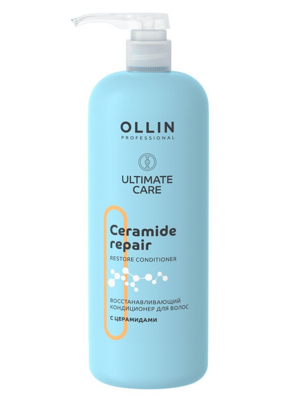Кондиционер для волос Ollin Professional Ultimate Care с церамидами 1000 мл интенсивный кондиционер salerm21 с протеинами шелка 200 мл