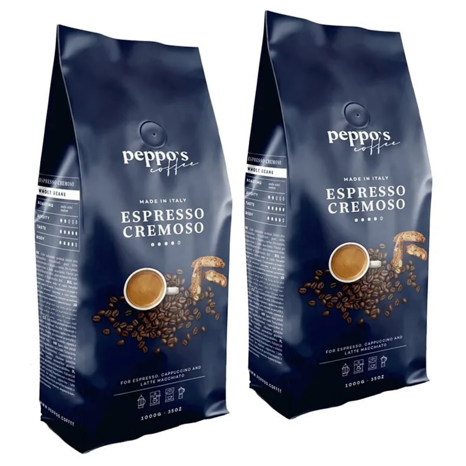 Кофе в зернах Peppo's Espresso Cremoso, 2 кг