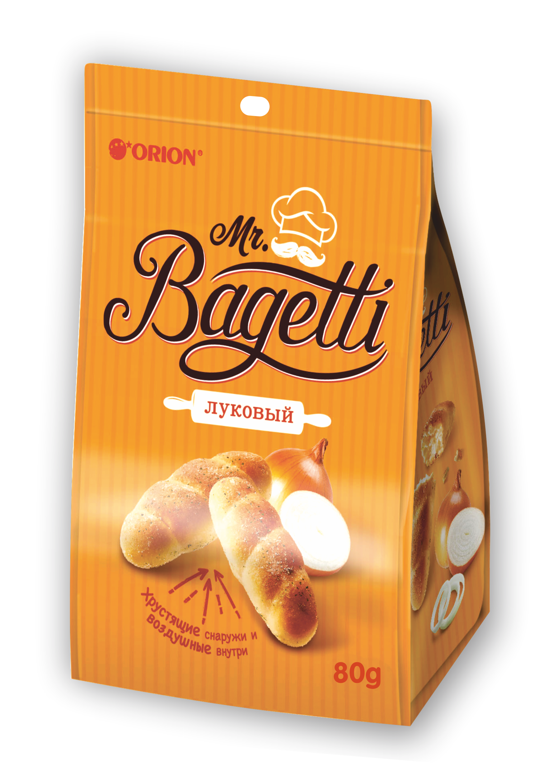 Печенье Orion Mr. Bagetti, луковый, 80 г
