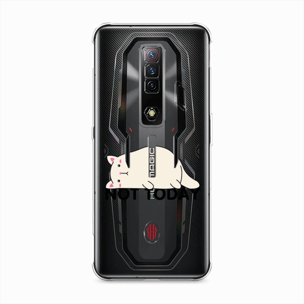 

Чехол на ZTE Nubia Red Magic 7S "Cat not today", Белый;розовый;черный, 136350-1