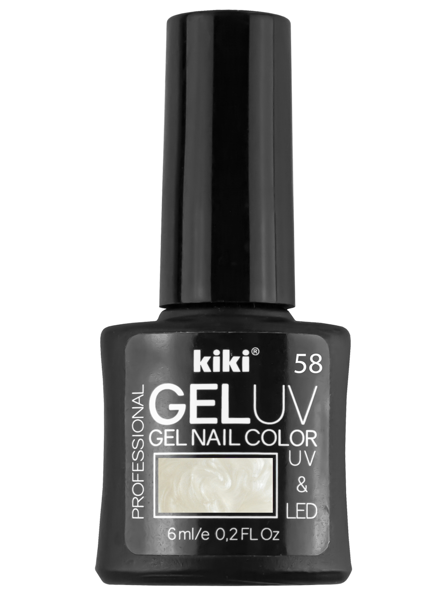 Гель-лак для ногтей Kiki тон 58 белый жемчуг лак для ногтей с гелевым эффектом kiki gel effect 069 телесно розовый