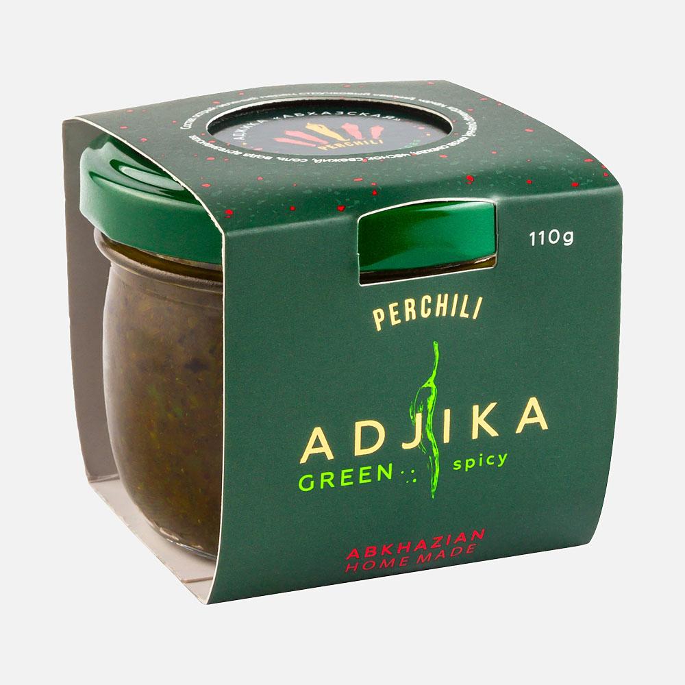 Аджика Perchili зеленая, острая, 110 г