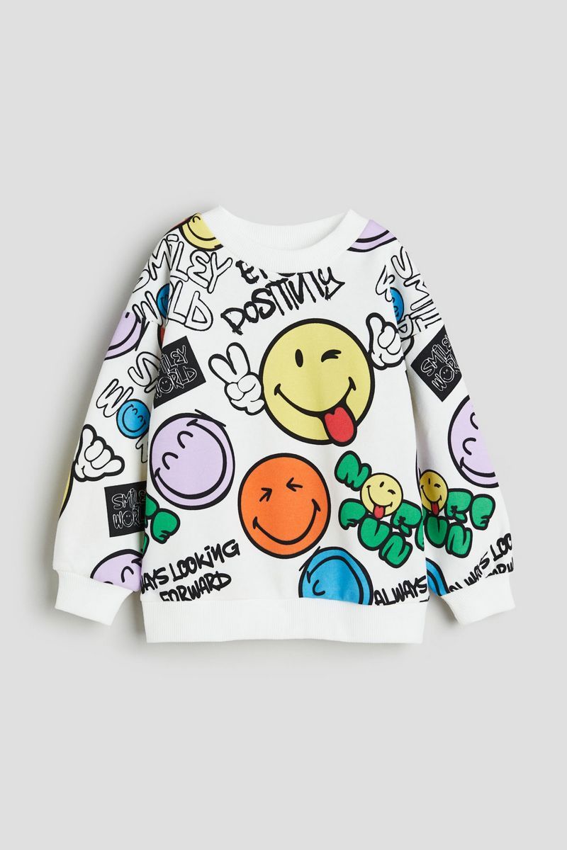 

Свитшот детский H&M 1117459, белый, 122, 1117459
