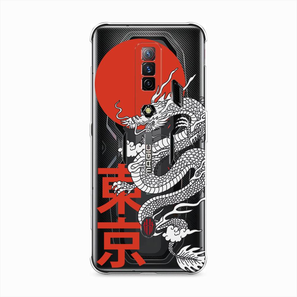 

Чехол на ZTE Nubia Red Magic 7S "Китайский дракон", Черный;красный;белый, 136350-1