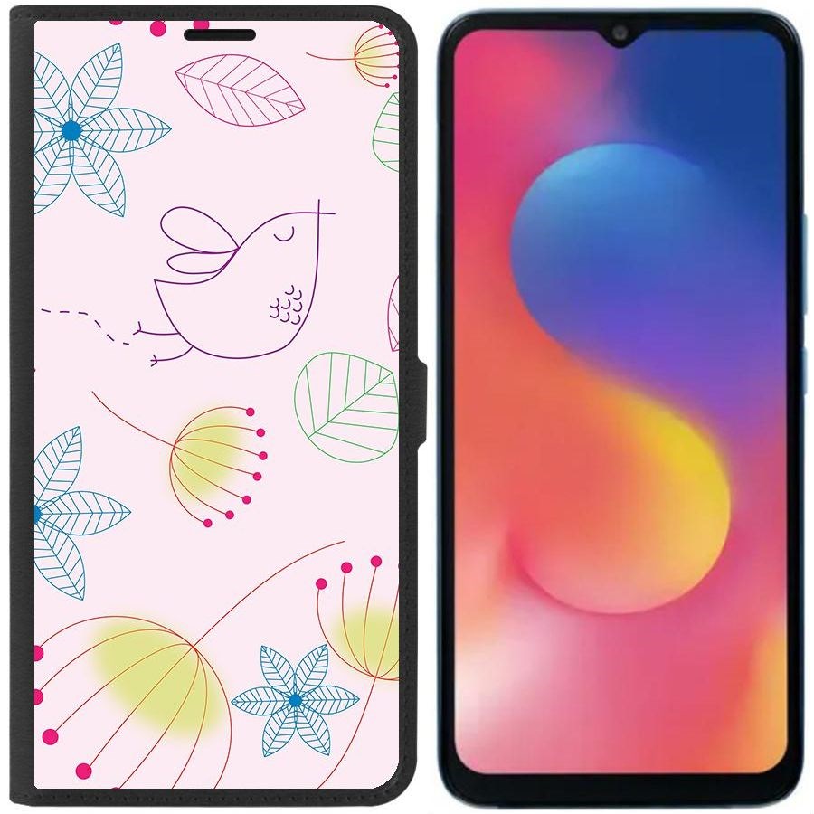 

Чехол-книжка Eco для Infinix Hot 20i Цветочный паттерн 5 (черный)
