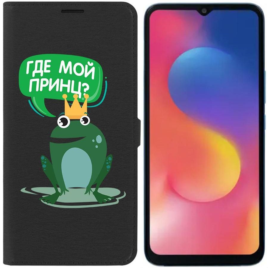 

Чехол-книжка Eco для Infinix Hot 20i Лягушка (черный)