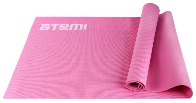 фото Коврик для йоги atemi 2022 и фитнеса 173х61х0,3см розовый
