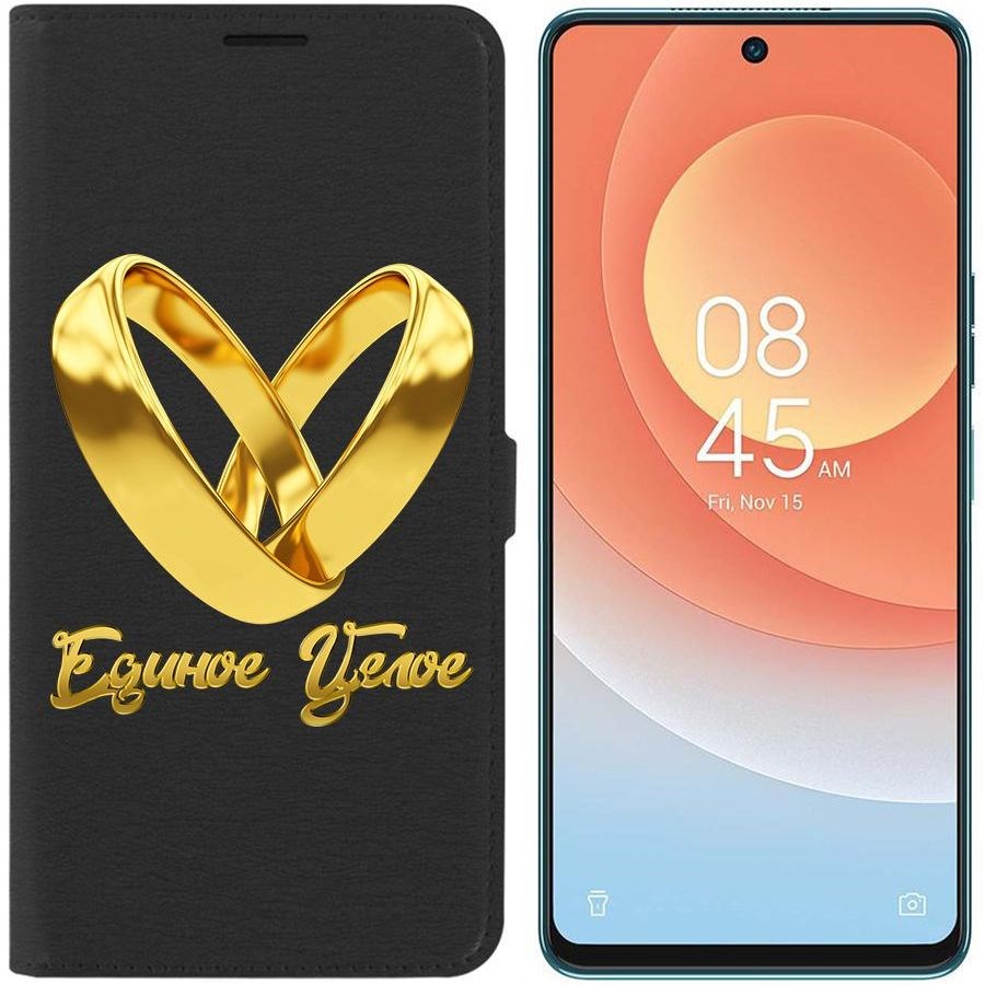 Чехол-книжка Eco для Tecno Camon 19 Pro Единое целое (черный)