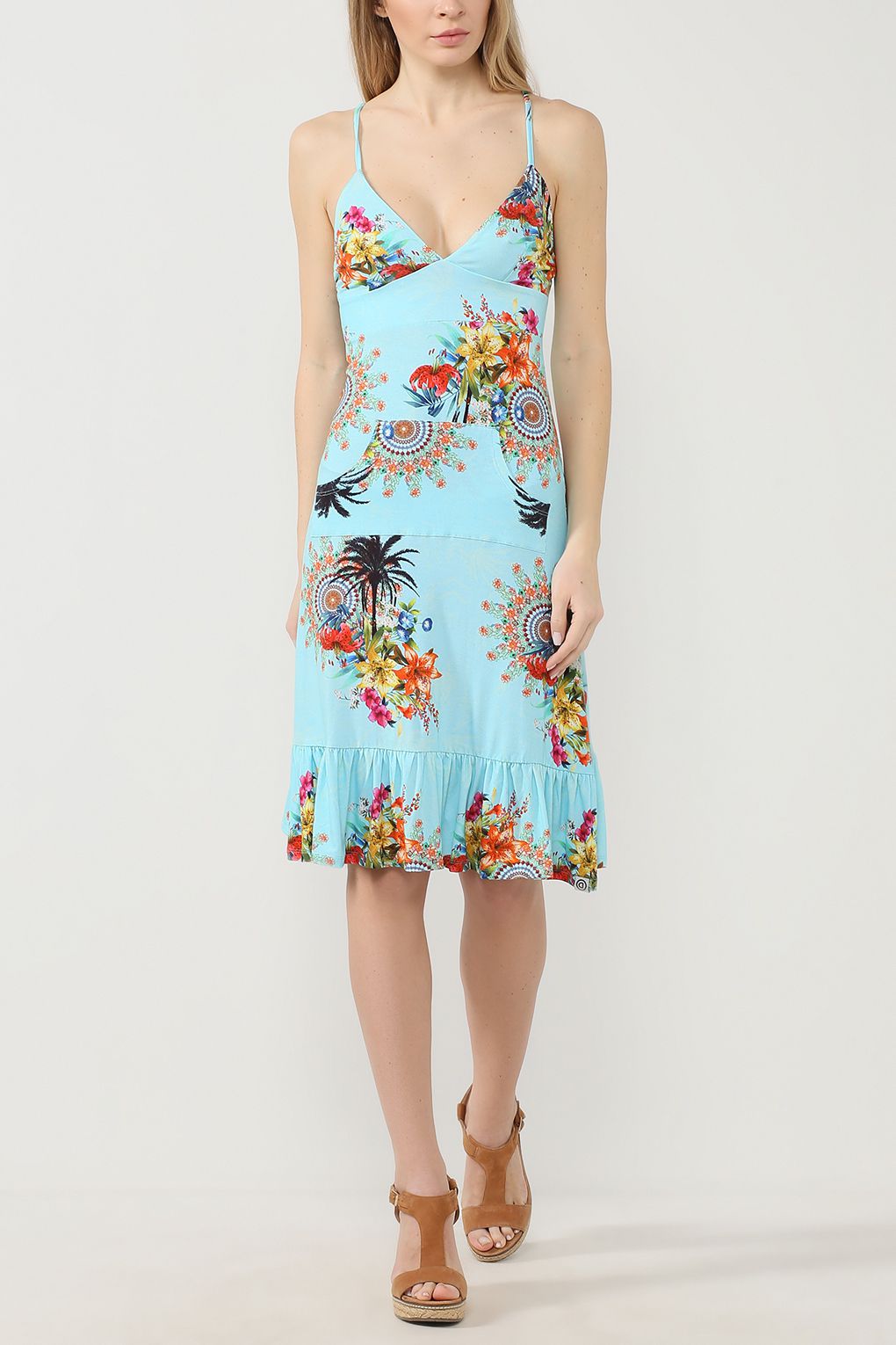 

Сарафан женский Desigual 20SWVK94 голубой M, 20SWVK94