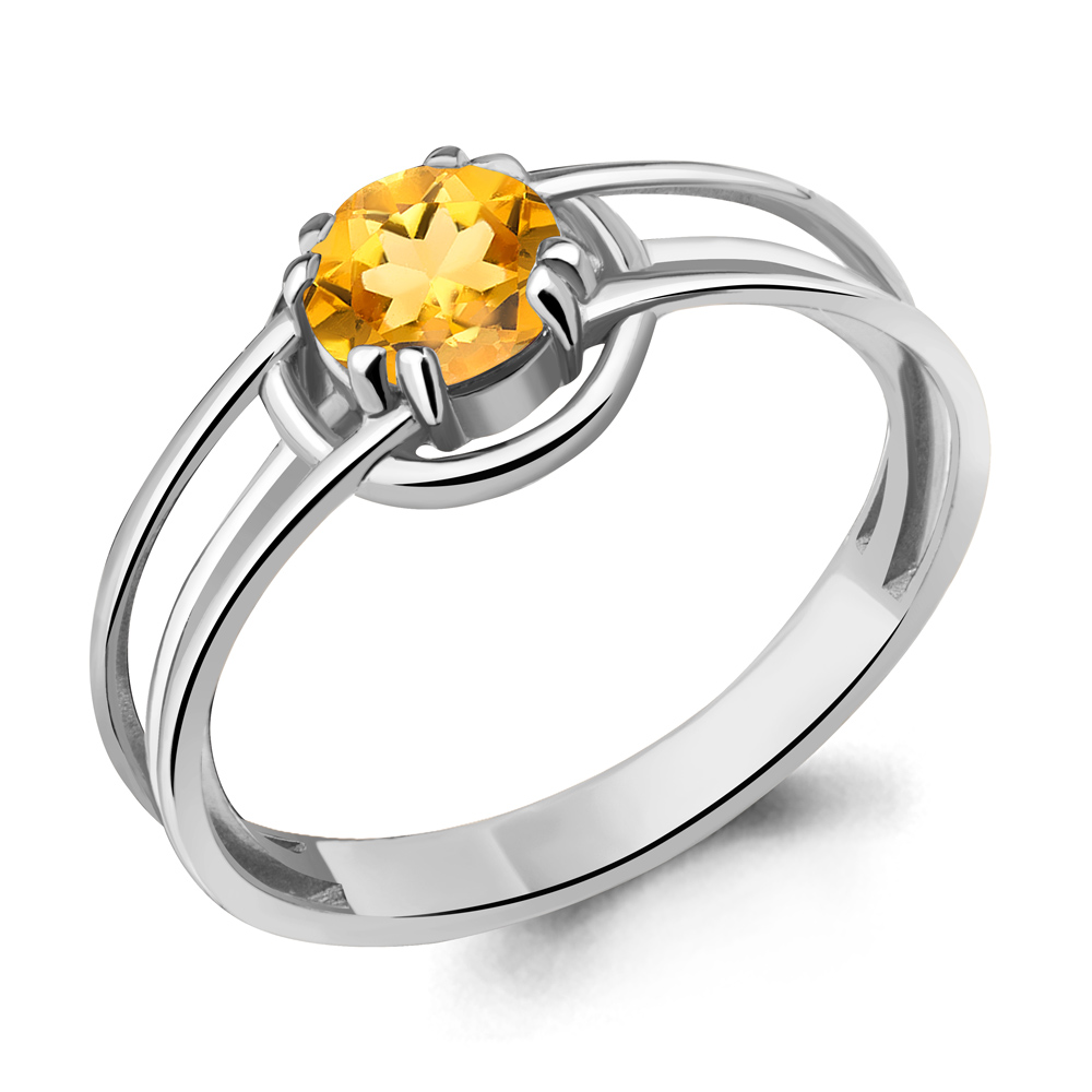 

Кольцо из серебра с цитрином Aquamarine Aquamarine 6960506_925_р р. 16, 6960506_925_р
