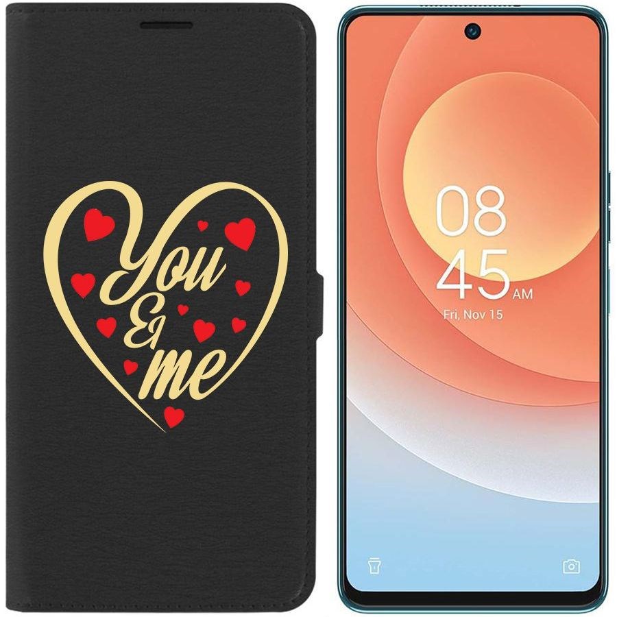 

Чехол-книжка Eco для Tecno Camon 19 Pro Ты и Я (черный)