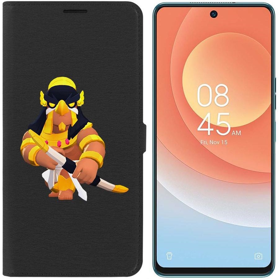 

Чехол-книжка Eco для Tecno Camon 19 Pro Brawl Stars-Бо Хорус (черный)