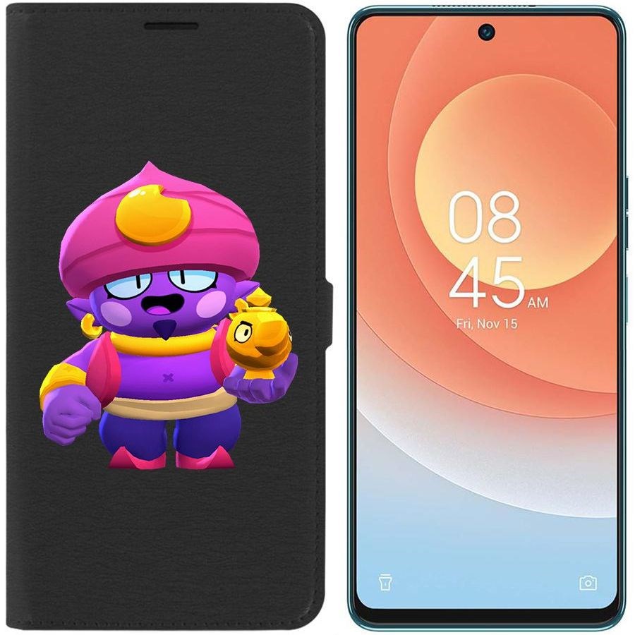 

Чехол-книжка Eco для Tecno Camon 19 Pro Brawl Stars-Джин (черный)