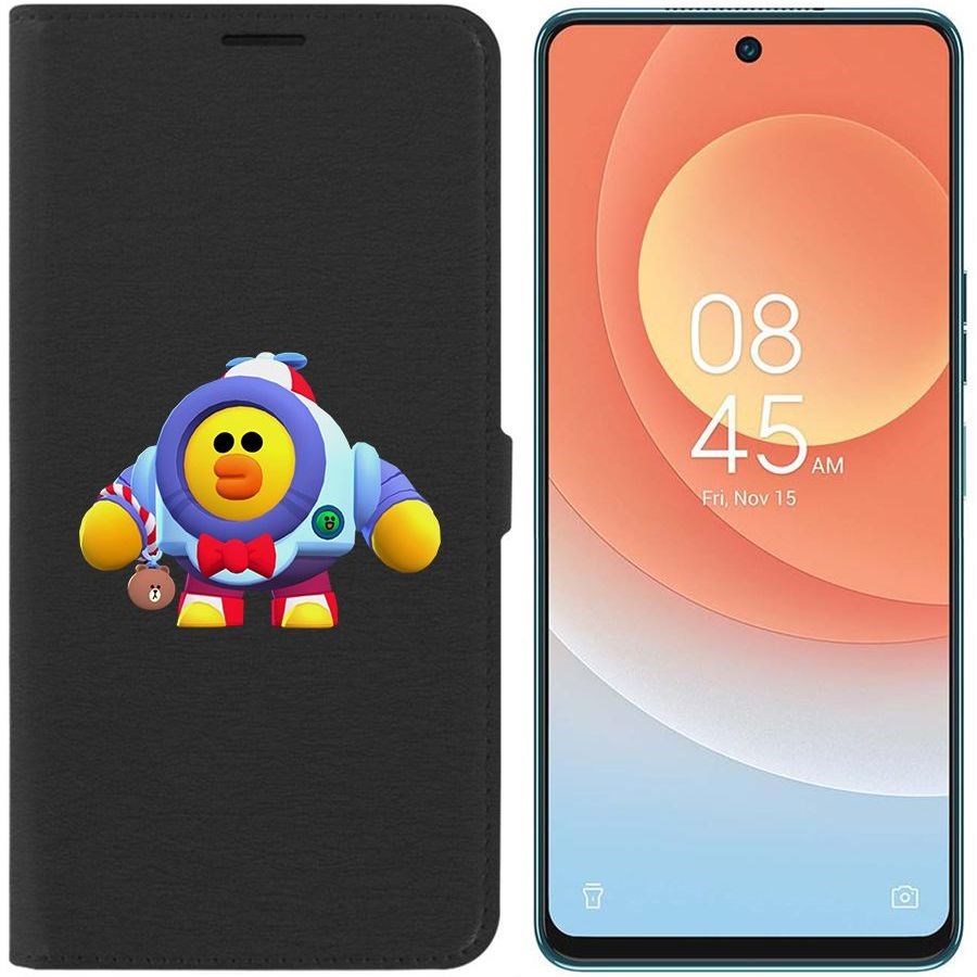 

Чехол-книжка Eco для Tecno Camon 19 Pro Brawl Stars-Нани Салли (черный)