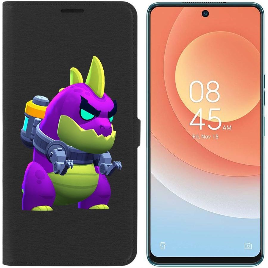 

Чехол-книжка Eco для Tecno Camon 19 Pro Brawl Stars-Мегамонстр (черный)