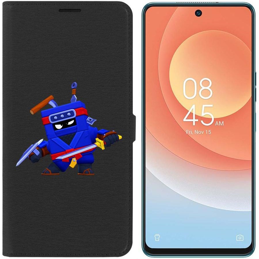 

Чехол-книжка Eco для Tecno Camon 19 Pro Brawl Stars-Ниндзя Эш (черный)