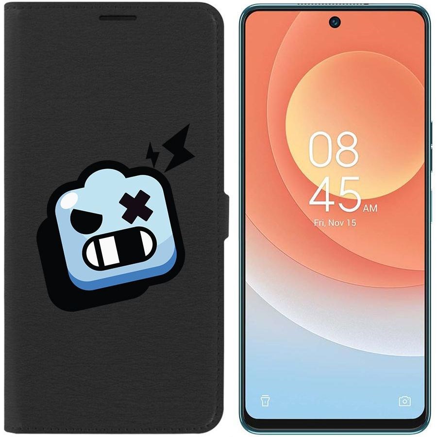 

Чехол-книжка Eco для Tecno Camon 19 Pro Brawl Stars-Роборубка (черный)