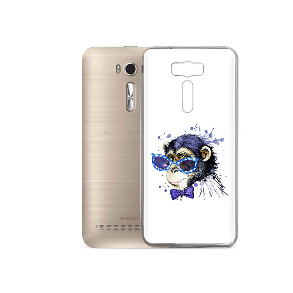 

Чехол MyPads Tocco для Asus ZenFone 2 Laser (ZE500KL) акварельная обезьяна, Прозрачный, Tocco
