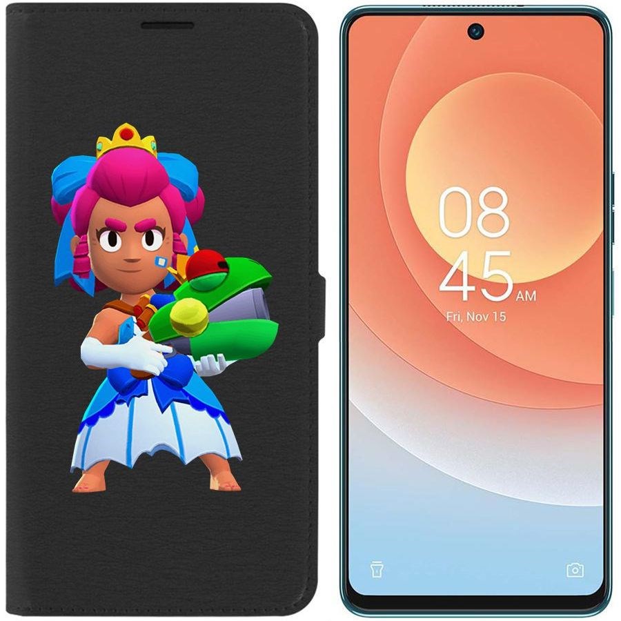 

Чехол-книжка Eco для Tecno Camon 19 Pro Brawl Stars-Принцесса Шелли (черный)