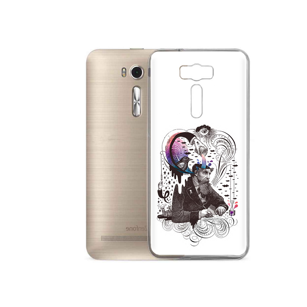

Чехол MyPads Tocco для Asus ZenFone 2 Laser (ZE500KL) абстракция думающий мужчина, Прозрачный, Tocco
