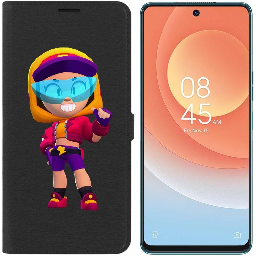 

Чехол-книжка Eco для Tecno Camon 19 Pro Brawl Stars-Стритстайл Макс (черный)