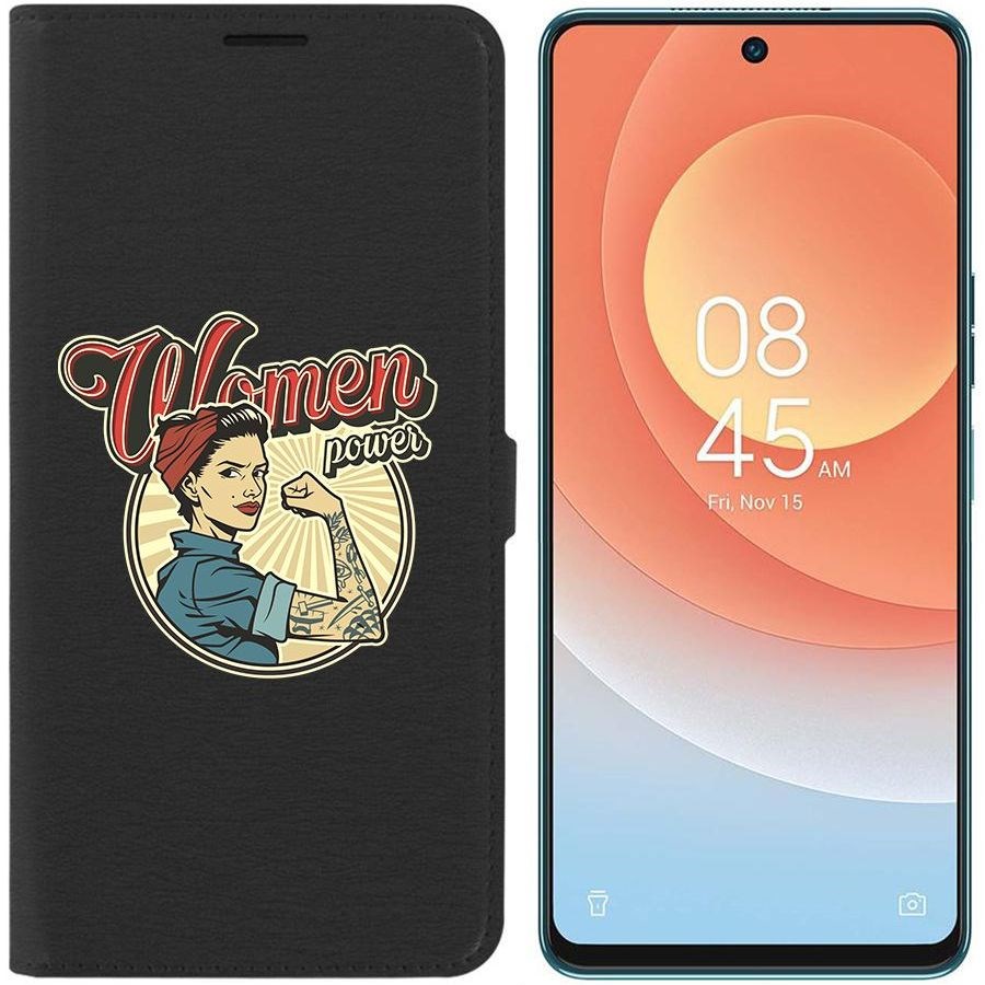 

Чехол-книжка Eco для Tecno Camon 19 Pro Women Power (черный)