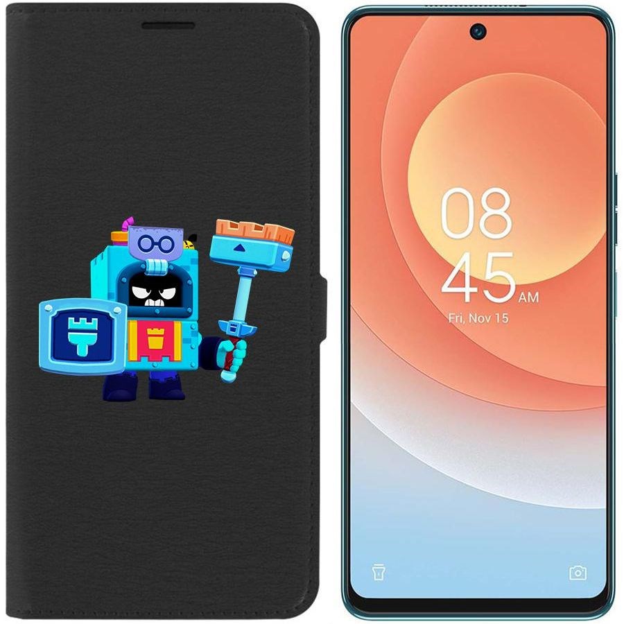 

Чехол-книжка Eco для Tecno Camon 19 Pro Brawl Stars-Эш (черный)