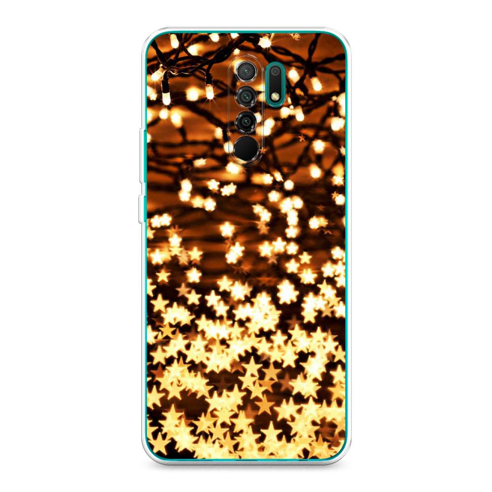 

Чехол для Xiaomi Redmi 9 "Новогодняя гирлянда", Золотистый, 38350-5