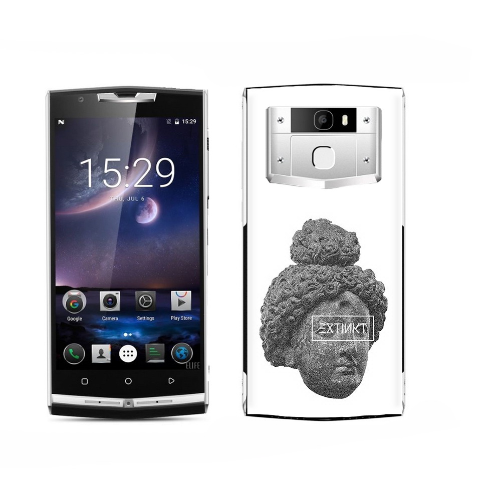 

Чехол MyPads Tocco для Oukitel K15 Plus каменное лицо девушки, Прозрачный, Tocco