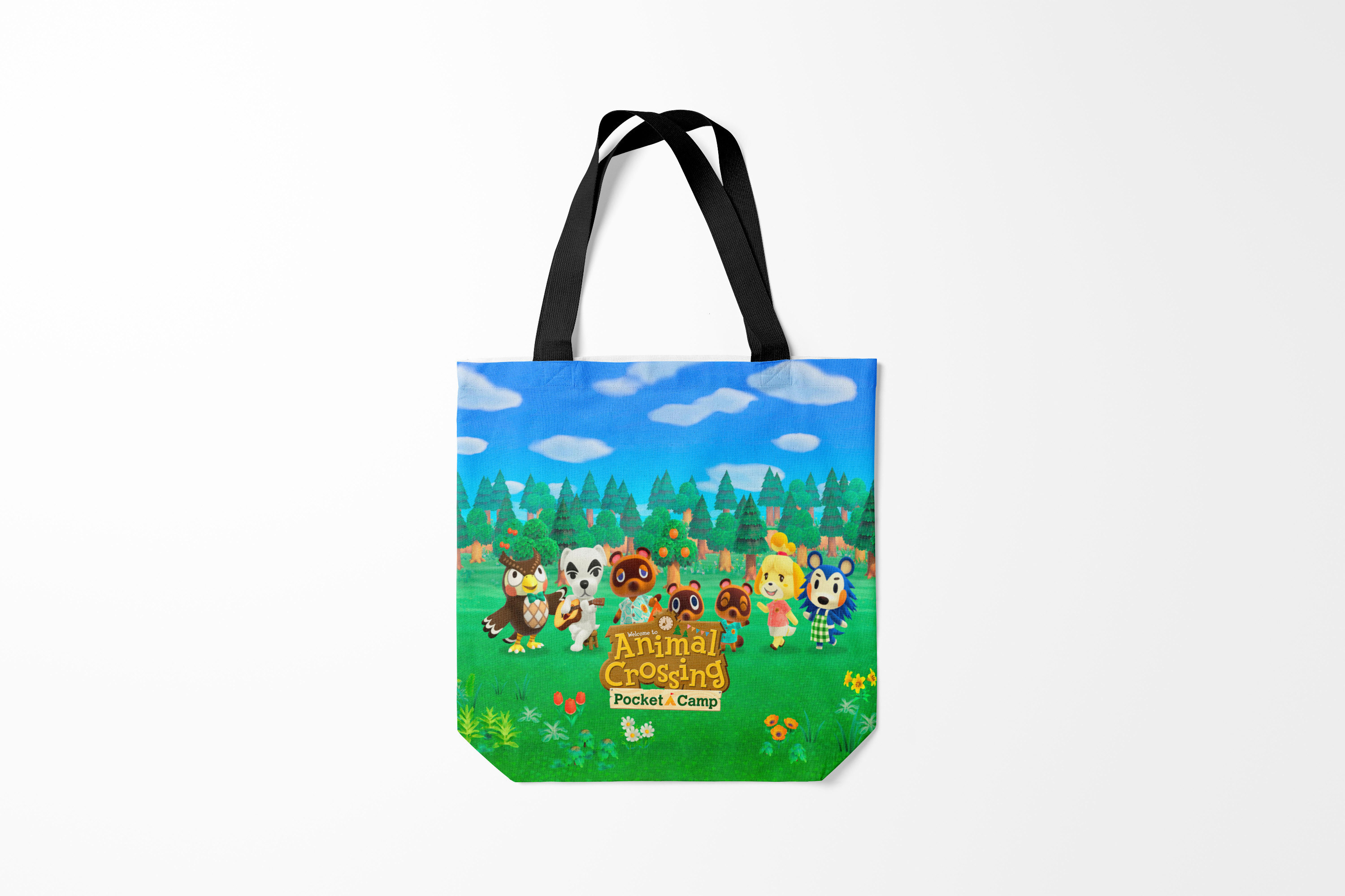 

Сумка шoппер унисекс Burnettie Animal Crossing, голубой; зеленый, Animal Crossing