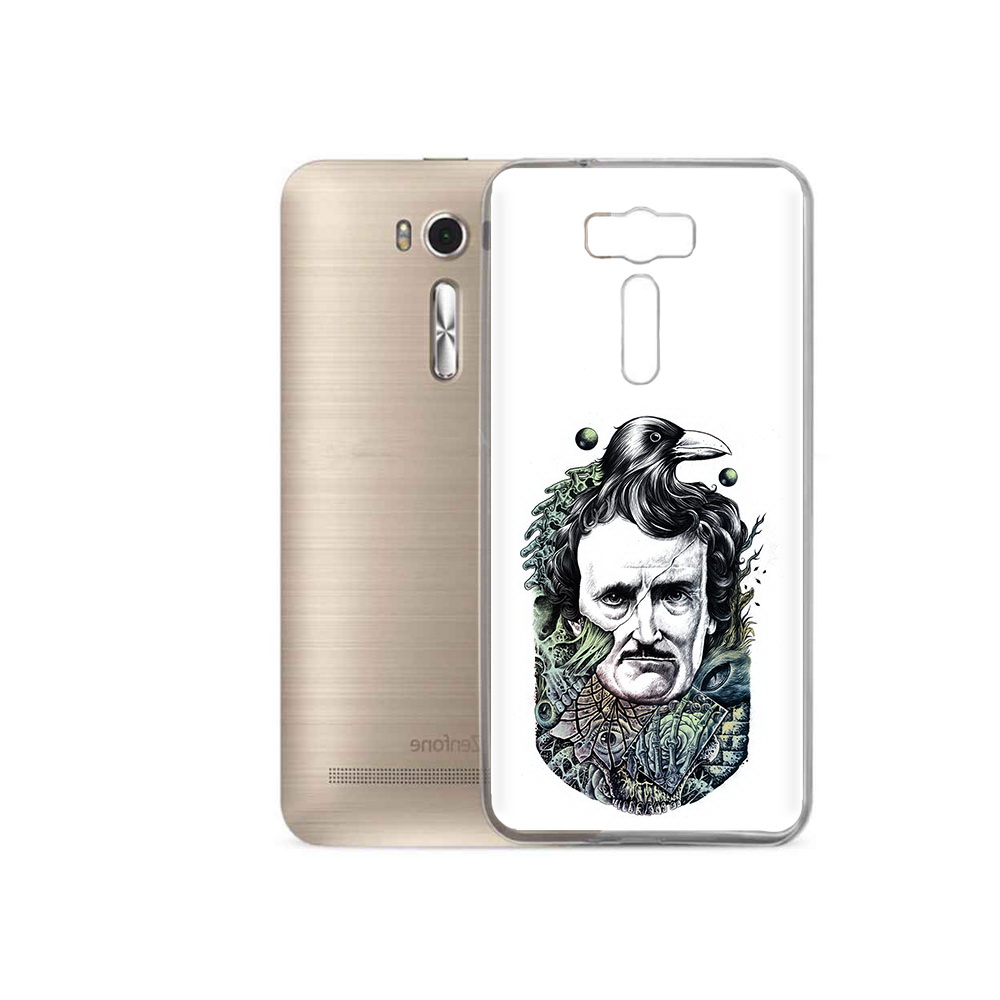 

Чехол MyPads Tocco для Asus ZenFone 2 Laser (ZE500KL) Эдгар Аллан с вороном, Прозрачный, Tocco