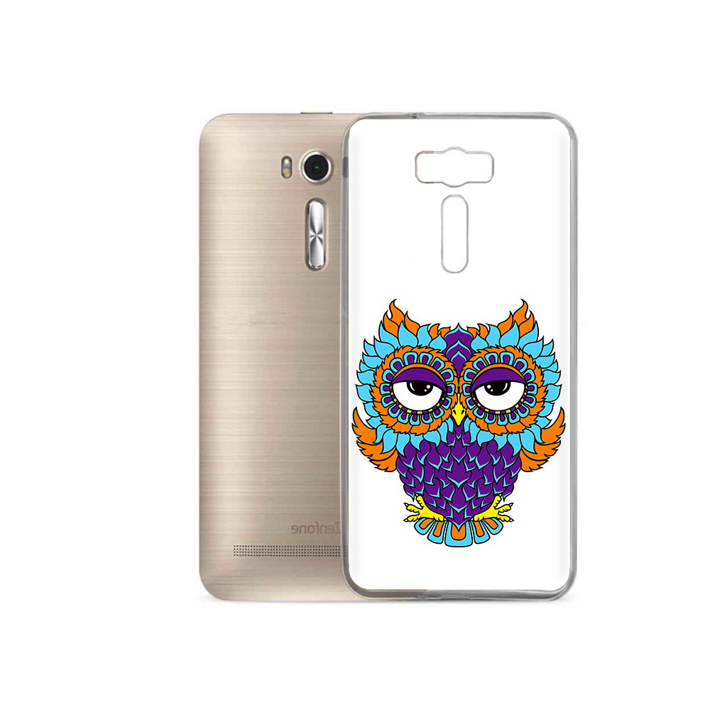 

Чехол MyPads Tocco для Asus ZenFone 2 Laser (ZE500KL) Цветная сова, Прозрачный, Tocco