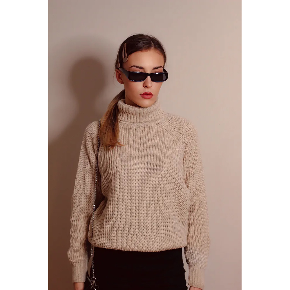 

Свитер женский NoBrand ST209 бежевый 44, ST209